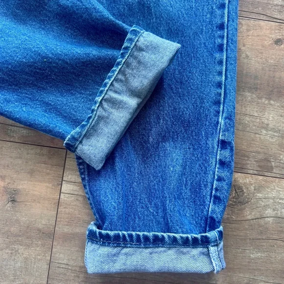 Vintage 90’s Lee High Rise Straight Leg Medium Wash Mom Jeans Size 14 Petite - Picture 4 of 7